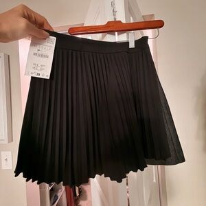 Zara Black Mini Pleated Skirt